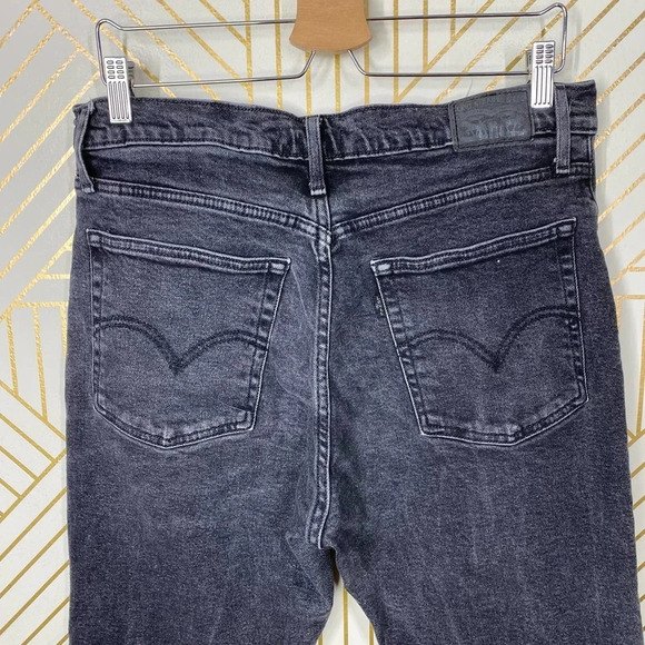 LEVIS Wedgie Skinny Jeans in‎ Black Gray Denim High Rise Size US 32 - Picture 8 of 12